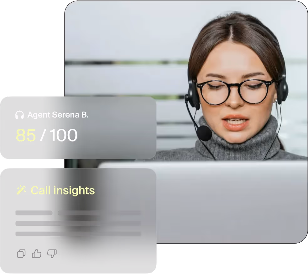 Contact center speech-to-text illustration
