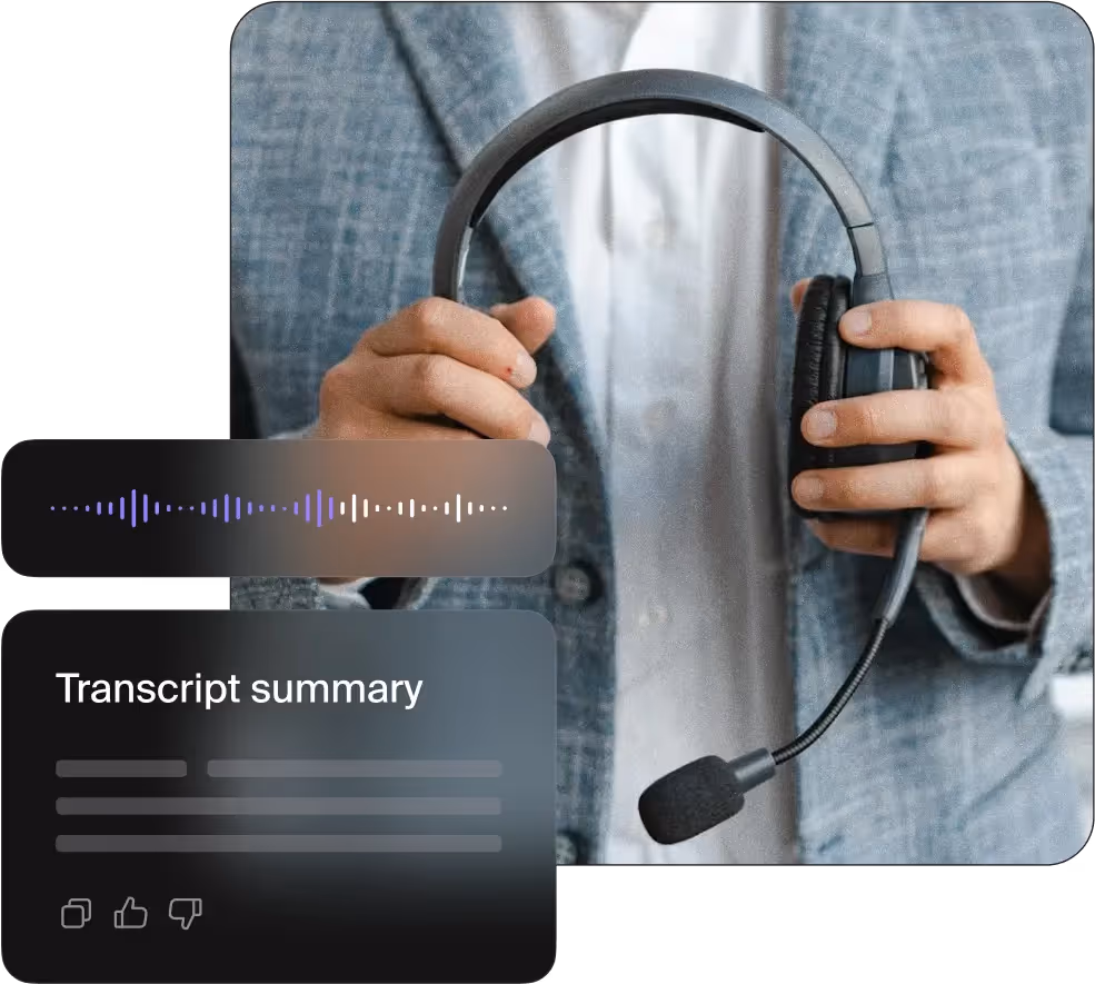 Voice AI agent and IVR conversation illustration